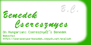 benedek cseresznyes business card